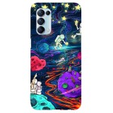 Husa compatibila cu Oppo A12 4G model Space trip, Silicon, TPU, Viceversa, Transparent, Carcasa