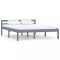 vidaXL Cadru de pat, gri, 140 x 200 cm, lemn masiv de pin