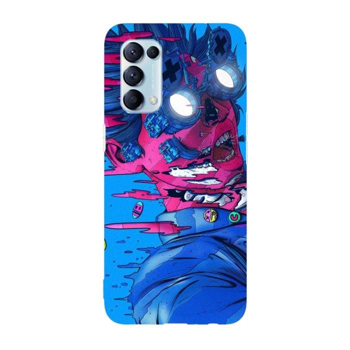 Husa compatibila cu Oppo Find X2 Pro model Digital art techno punk, Silicon, TPU, Viceversa