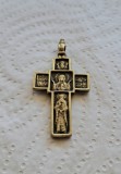 Cruciulita ortodoxa de piept cu detalii fine, 4.5 cm