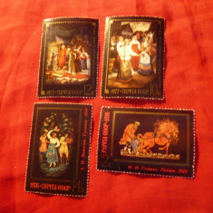 Set 4 Timbre URSS 1976-1977 - Pictura - Miniaturi , stampilate