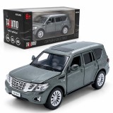 Cumpara ieftin Macheta Nissan Patrol Y62 Gri, Lumini, Sunet si Pull-Back, Scara 1:32, Tayumo