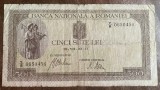 B11 99 - Bancnota Romania - 500 lei emisiune iulie 1941 - filigran BNR orizontal