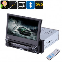 Media Player 7&amp;quot; cu touchscreen DVD, MP3, MP4, bluetooth, 1DIN, COD:9505 foto