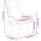 Scaun de relaxare, crem, material textil - 8