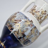 Vaza portelan stil amfora Grecia - 24 k gold