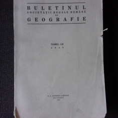 BULETINUL SOCIETATII REGALE ROMANE DE GEOGRAFIE TOMUL LII/1933