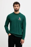 MC2 Saint Barth pulover din amestec de l&acirc;nă culoarea verde, light, HER0024