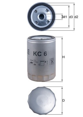 MAHLE KC 6 filtru combustibil foto