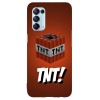 Husa compatibila cu Oppo A5 (2020) model TNT Minecraft, Silicon, TPU, Viceversa, Transparent, Carcasa