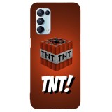 Husa compatibila cu Oppo A53 model TNT Minecraft, Silicon, TPU, Viceversa, Transparent, Carcasa
