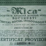 10000 Lei 1945 Mica Bucuresti Certificat provizoriu actiuni vechi Romania 105554