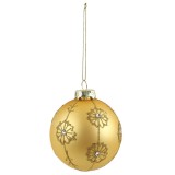 Glob de Craciun, auriu, 66780007, 8 cm, sticla, rotund