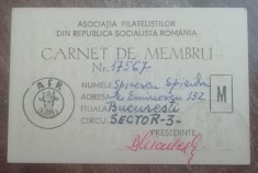 QW13 6 - 1968 - Carnet de membru - Asociatia filatelistilor din RSR
