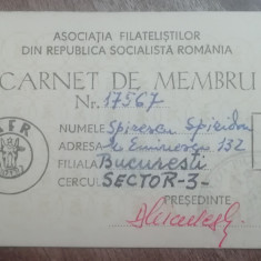 M3 C18 - 1968 - Carnet de membru - Asociatia filatelistilor din RSR