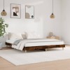 VidaXL Cadru pat fără saltea stejar fumuriu 140x200 cm lemn prelucrat 832042