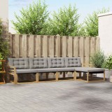 vidaXL Set de canapele de exterior cu pernă 5 pcs Alb și gri deschis 3388589