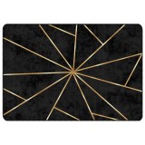 Cumpara ieftin Covor lavabil, negru si auriu, 120x180 cm, anti-alunecare