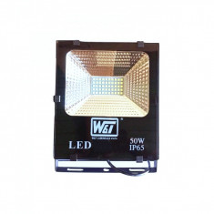 Proiector LED 50W 50LEDuri SMD Alb Rece IP65 220V WT foto