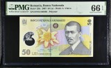 50 lei 2007 PMG66 UNC an rar!!!