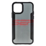 Husă Carbon Fiber TPU+PC Neagră Apple iPhone 11 Pro - Protecție Premium