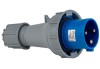 Fisa stecher pe cablu 3 poli 63A 1P+N+PE drept 230V albastru IP67 6h CEE 257x114mm