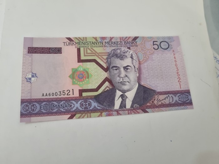 BANCNOTA TURKMENISTAN 50 M 2005
