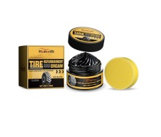 Pasta de Lustruit Anvelope Auto, inalta eficienta, Protectie de lunga durata, anti-imbatranire, Burete inclus, Homonth, 50 g