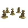 Set de 5 maimute pe monede din rasina 3,5 cm,model T70