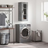 vidaXL Dulap montat pe perete, gri beton, 34,5x34x90 cm 828920