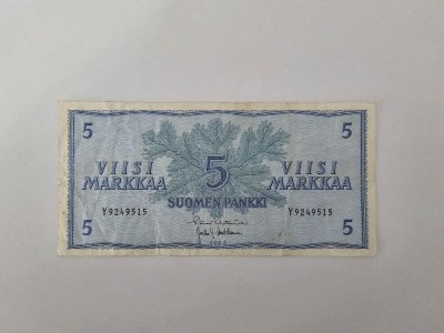 Finlanda 5 Markkaa 1963 foto