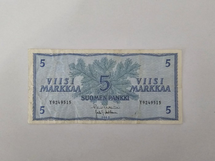 Finlanda 5 Markkaa 1963