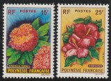 Polynesia 1962 , Flora , flori , dantelat .MNH , Mi.20-21