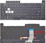 Tastatura Laptop Gaming, Asus, ROG Strix G15 G512LI, G512LI, G512LU, G512LU, G512LV, G512LV, G512LW, G512LW, G512LWS, G512LWS, iluminata, conector RGB