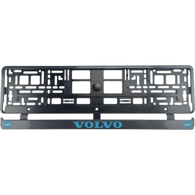 Set 2 bucati, suport numar inmatriculare carbon VOLVO III foto