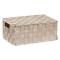 Cutie Depozitare, Impletita, Bej, Dimensiuni 30x20x12 cm, Cu Capac și M&acirc;nere