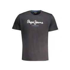 Tricou barbati cu maneca scurta, cu imprimeu, Regular fit, Negru, S