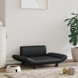 VidaXL Pat de c&acirc;ini, negru, 70x45x28 cm, piele ecologică