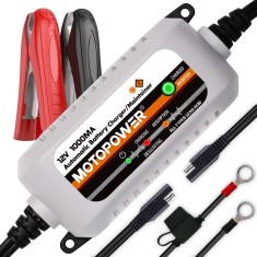 MOPOWER MP00205B 12V 1000mA &amp;icirc;ncărcător/&amp;icirc;ntreținetor complet automat pentru baterii - Optimizer X - Prelungește durata de viață a baterieiMOPOWER MP002 foto