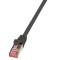PATCH CORD S/FTP LOGILINK Cat6, LSZH, cupru, 1.5 m, negru, AWG27, dublu ecranat &quot;CQ2043S&quot; (timbru verde 0.18 lei)