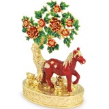 Copac &amp;#8211; Statueta cu Cal Rosu si Floare de Piersic