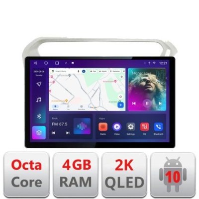 Navigatie Peugeot 301 2012-2020 Qled 2K Octa Core 4+64 LTE 4G DSP Wifi 5Ghz android auto carplay radio gps internet EDT-E413-2K v1 CarStore Technology foto