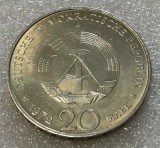 P3. Germania RDG 20 Mark 1972 Wilhelm Pieck aUNC **