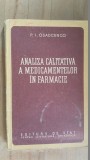 Analiza calitativa a medicamentelor in farmacie- P.I.Osadcenco