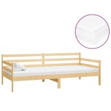Cumpara ieftin Pat de zi cu saltea, 90x200 cm, lemn masiv de pin
