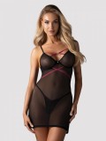 Chemise Novenes Obsessive, Negru, XS/S
