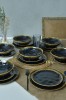 Keramika Set de vesela - Shizen Black Organic - 18 bucăți - 6 persoane - Stoneware