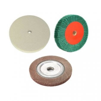 Discuri slefuit lemn si metal ,disc pasla d 150 mm ,disc verde d 150 mm ,disc lamelar smirghel d 130 mm ,pachet 3 piese foto