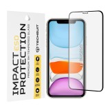 Folie sticla iPhone 11 Asteroid GSM ESD Glass, negru