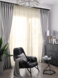Cumpara ieftin Set perdea tip tesatura in cu rejansa din bumbac tip fagure, Marsilia, Madison, 350x280 cm, Crem, 2 buc